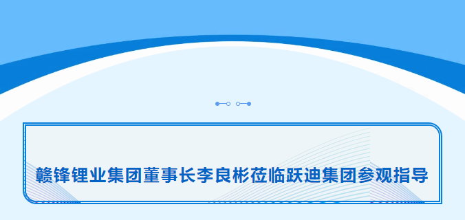 赣锋锂业集团董事长李良彬莅临跃迪集团参观指导